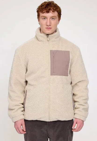 Mazine Mazine Padded Sherpa Jacke - aus recyceltem Polyester, Natural/grey brown (beige), – Produktbild 1 von 4