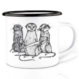 LIGARTI Emailletasse »Erdmann Gang« von LIGARTI | 300 oder 500 ml | handveredelt in Deutschland | Cup, Kaffeetasse, Emaillebecher, Camping Becher – Produktbild 1 von 1