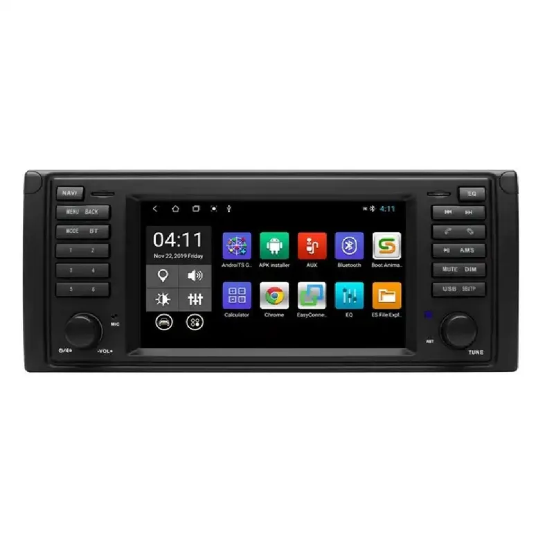 GABITECH 7 Zoll Android 13 Autoradio für BMW 5 Serie E39 E53 X5/M5 CARPLAY Autoradio (FM / AM-Radio, RDS, DAB+ Optional, Kabellos Apple Carplay und Android Auto, Sprachsteuerung), Schwarz, – Produktbild 3 von 5