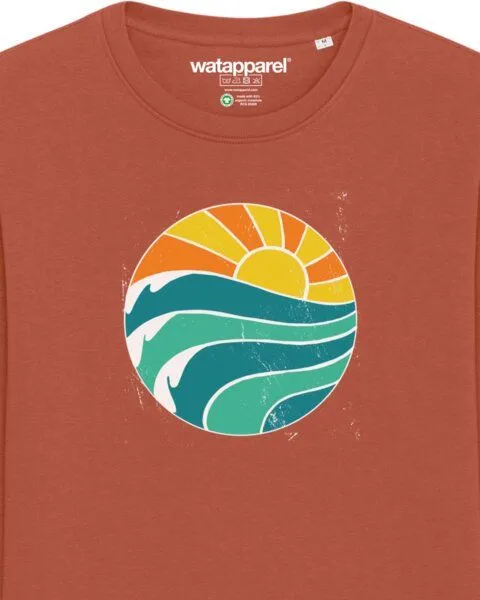 watapparel watapparel Sweatshirt Unisex Summer Sun, Heritage brown, – Produktbild 3 von 4