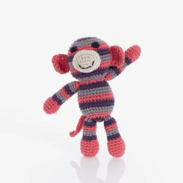 Pebble Pebble Monkey Rassel, Rot purple grau, – Produktbild 1 von 3