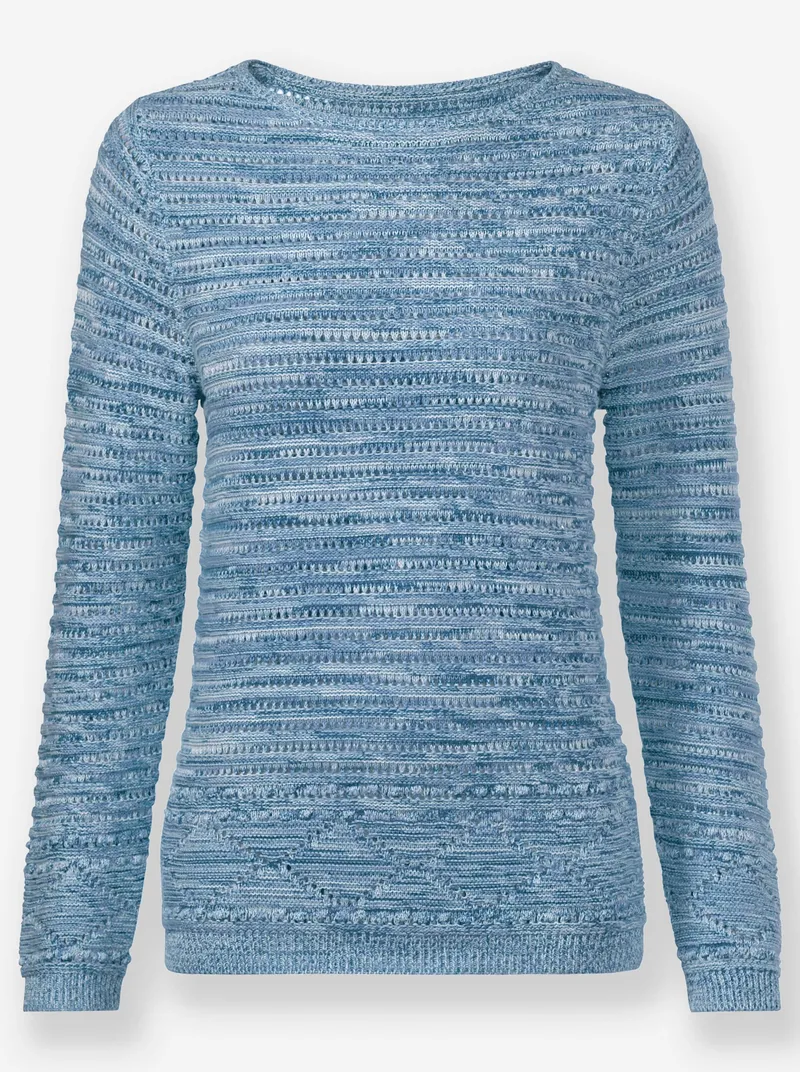 Witt Pullover ecru-aqua-meliert, Ecru-aqua-meliert, – Produktbild 1 von 2