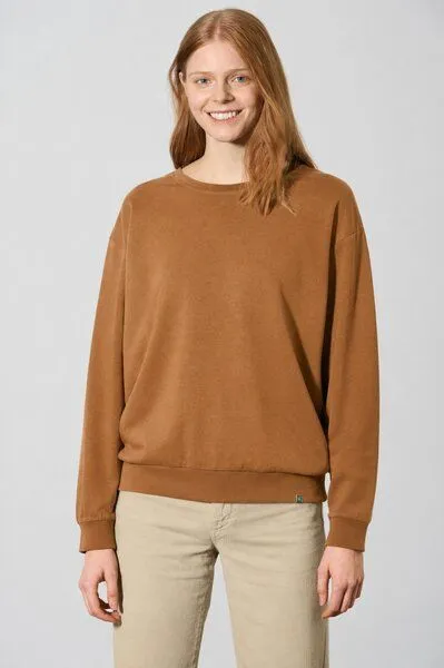 HempAge HempAge Basic Sweatshirt Damen Hanf/Biobaumwolle, Almond(braun), – Produktbild 2 von 4