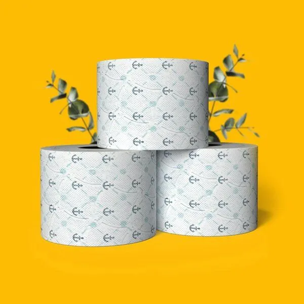 SNYCE SNYCE Toilettenpapier Design Happy Sailor - 100% Recycling - 300 Blatt pro Rolle – Produktbild 2 von 3