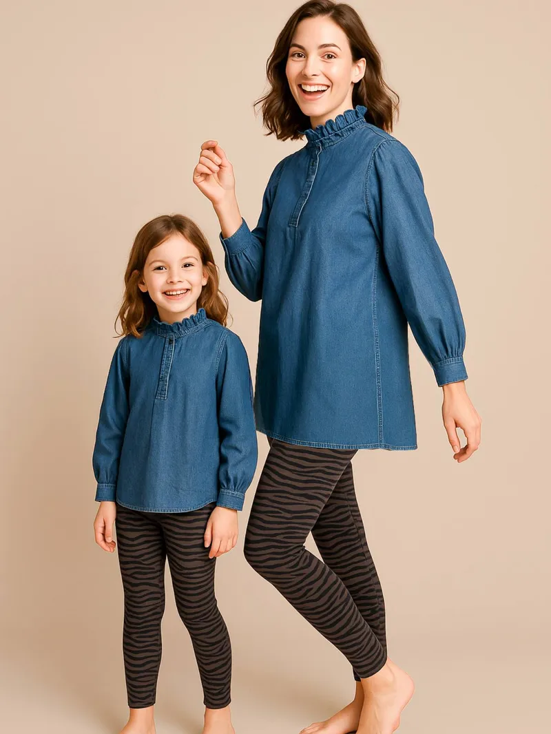 Envie De Fraise Mädchen Leggings ENVIE DE FRAISE Mama-Tochter-Capsule zebramuster, Braun zebramuster, – Produktbild 3 von 3