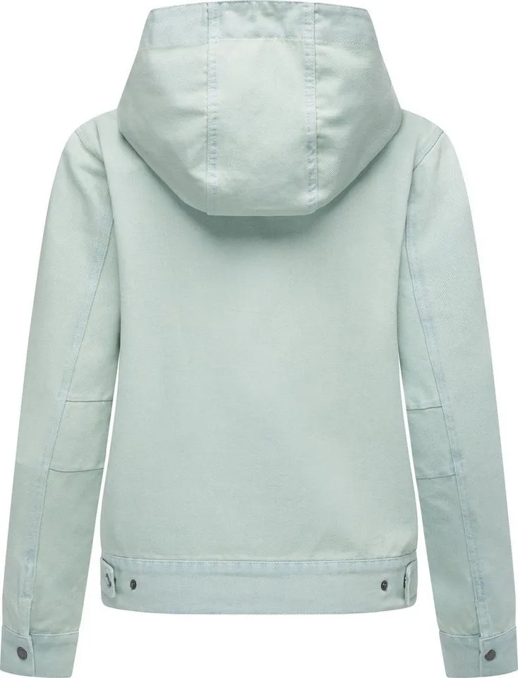 ragwear ragwear Jeansjacke Lerris Denim Leichte Übergangsjacke in Denim-Optik mit Kapuze, Blau, – Produktbild 4 von 5
