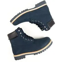 Will s Vegan Shop Will's Vegan Shop Dock-Boots Veganes Wildleder Damen, Dunkelblau veganes wildleder, – Produktbild 1 von 1