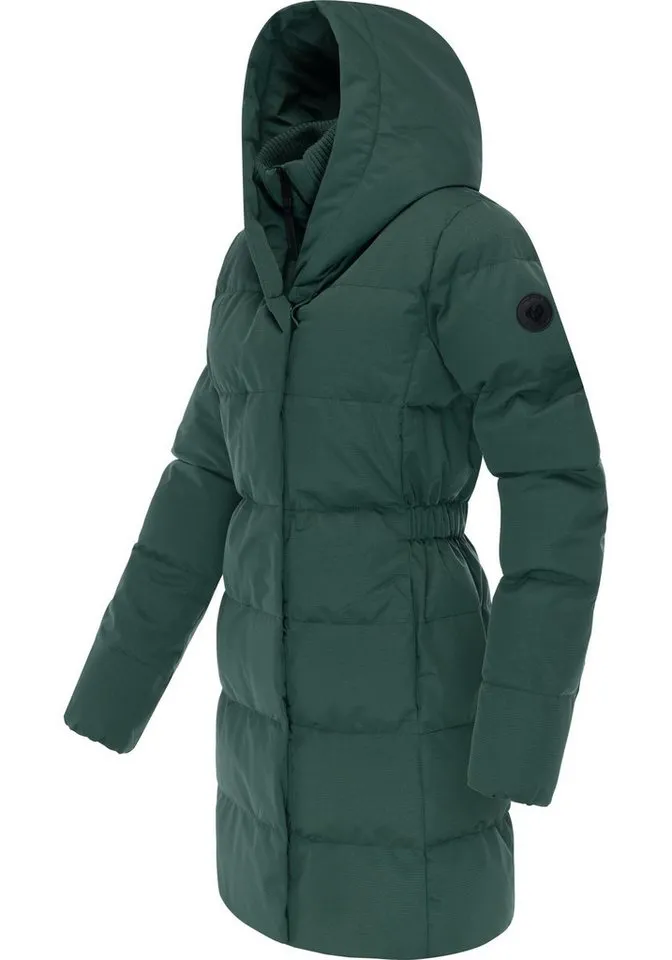 ragwear ragwear Steppmantel Niani YOUMODO Warmer Wintermantel mit hohem Kragen und Kapuze, Grün, – Produktbild 3 von 4