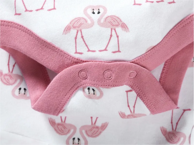 HANS NATUR Baby Langarmbody Bio-Baumwolle Flamingo Gr. 86/92, Pink, – Produktbild 2 von 2