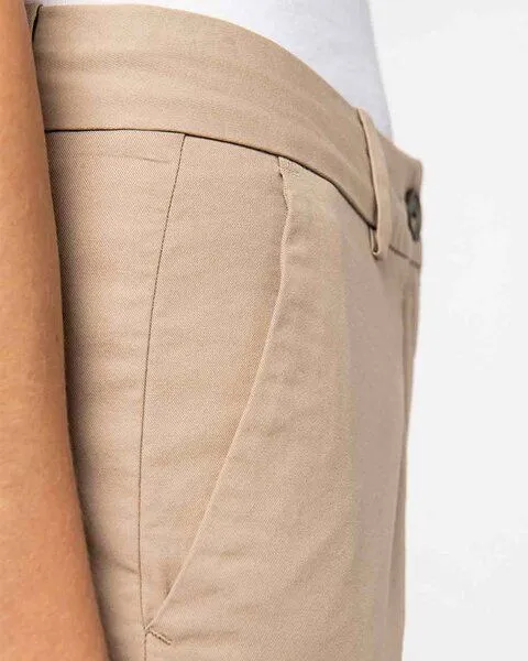YTWOO YTWOO Nachhaltige 7/8 Chino-Damenhose, Beige, – Produktbild 4 von 4