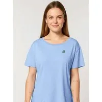 Kultgut Kultgut Leichtes- Sommershirt - Soft tailliert /Little Flower, Hellblau, – Produktbild 1 von 1