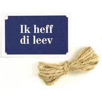 Bow Hummingbird Bow & Hummingbird Geschenkanhänger "Ik heff di leev" – Produktbild 1 von 1