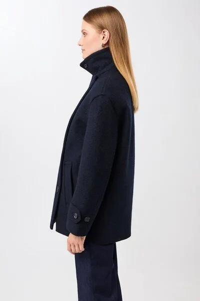 LangerChen LangerChen Langer Cabanstyle mit großem Kragen, Navy (blau), – Produktbild 2 von 4