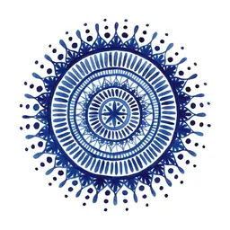 Photocircle Photocircle Poster / Leinwandbild - Blue Watercolor Mandala – Produktbild 1 von 1