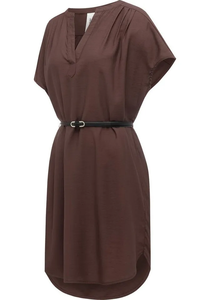ragwear ragwear Minikleid Klarisa Lockeres Oversize Sommerkleid mit Gürtel, Braun, – Produktbild 2 von 2