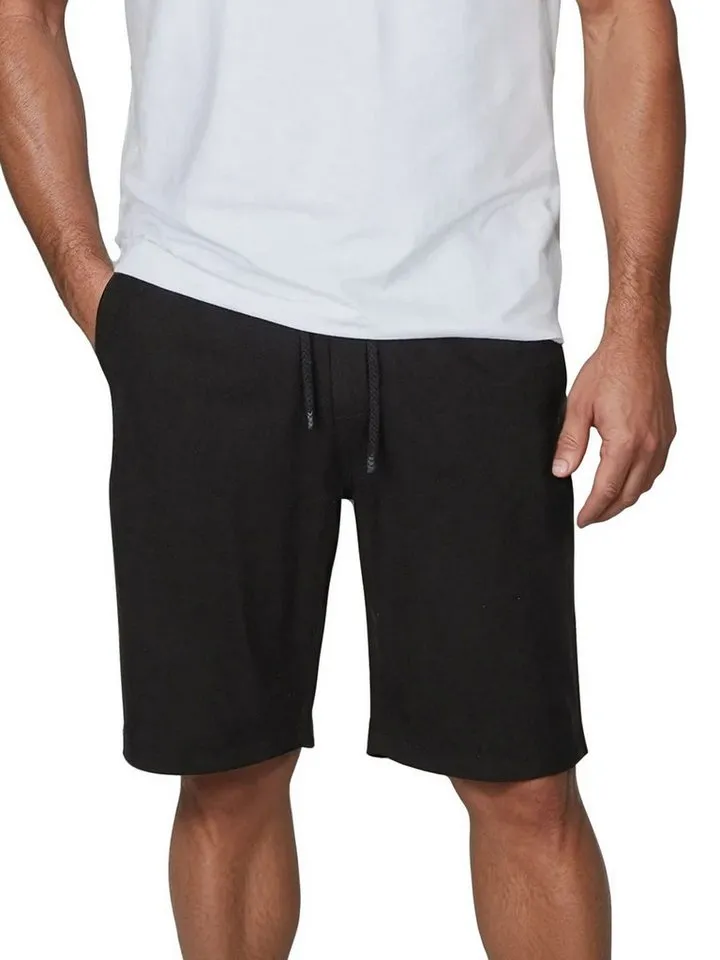 DENIMFY Chinoshorts Herren Shorts DFAlessio Regular Fit Bermudashorts mit Kordelzug, Schwarz, – Produktbild 1 von 4