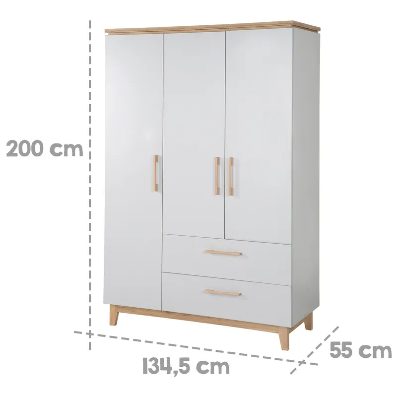 roba Roba Kleiderschrank 3-türig Caro – Produktbild 3 von 3