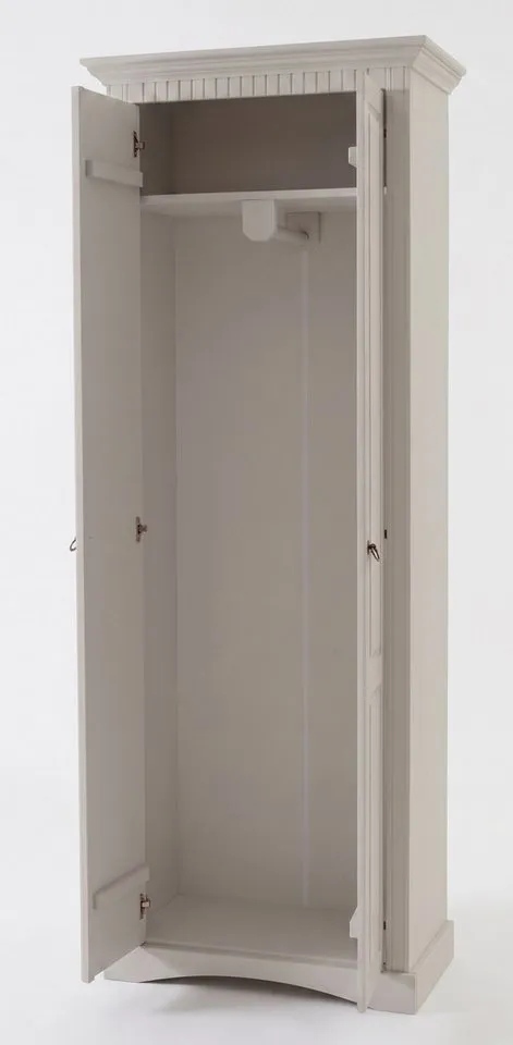 OTTO home Garderobenschrank Rustic, Dielenschrank, Dielenmöbel, Landhausstil (Made in Europe) aus massiver Kiefer, Breite 71 cm, mit Kassetenoptik, Braun, – Produktbild 5 von 8