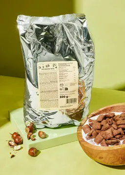 KoRo Bio Nougat Bits mit 8,5 % Haselnuss 500 g – Produktbild 1 von 1