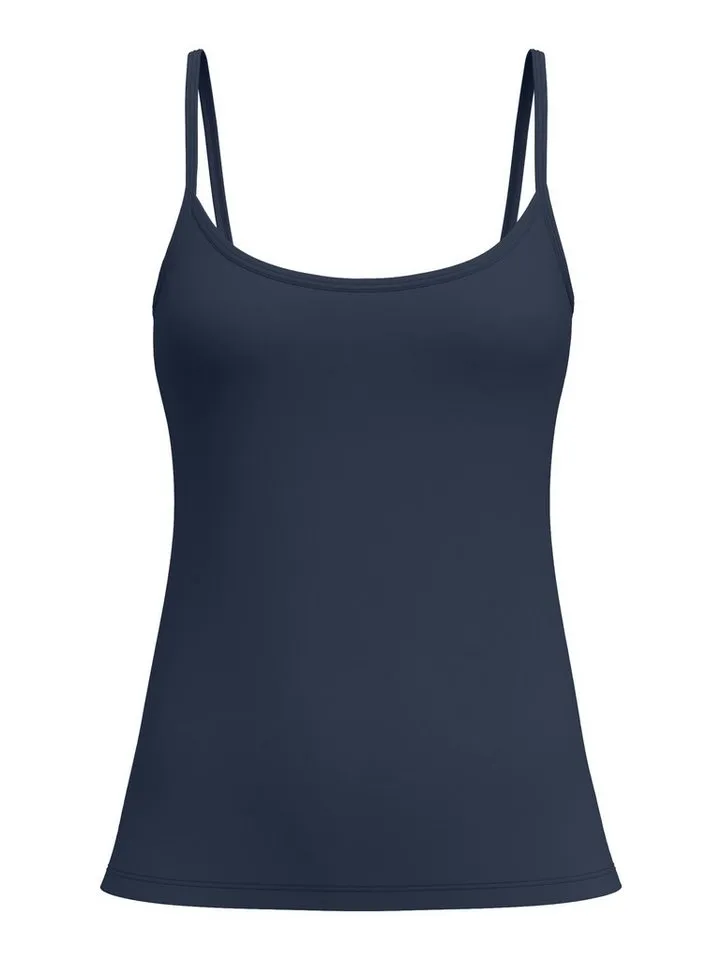 CALIDA CALIDA Spaghettitop Essential Cotton Damen (1-tlg) weich, elastisch und zeitlos, Blau, – Produktbild 1 von 5