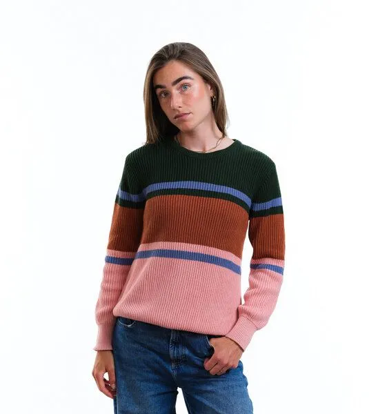 Gary Mash GARY MASH Strickpullover Anoka aus Biobaumwolle, Streifen grün (mehrfarbig), – Produktbild 1 von 4