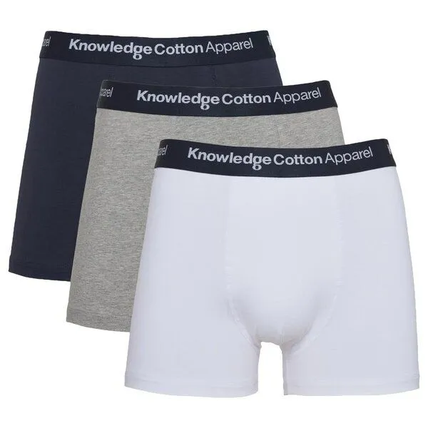 KnowledgeCotton Apparel KnowledgeCotton Apparel Herren-Unterhosen im 3er-Pack, Grey melange, – Produktbild 1 von 4