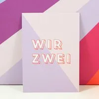 Bow & Hummingbird Bow & Hummingbird Postkarte Wir Zwei – Produktbild 1 von 1