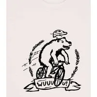päfjes päfjes Wuuuu der Bär fährt Rad / Fahrrad - Fair Wear Männer Unisex Bio T-Shirt Siebdruck, Natur, – Produktbild 1 von 1