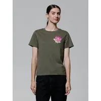 watapparel watapparel T-Shirt Frauen Blume, Khaki, – Produktbild 1 von 1