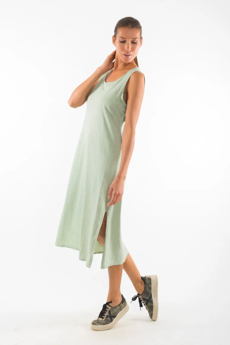 RAVENS VIEW IBIZA RAVENS VIEW IBIZA Damen vegan Ärmelloses Kleid Uma Helles Aloe Grün, Hellgrün, – Produktbild 2 von 2
