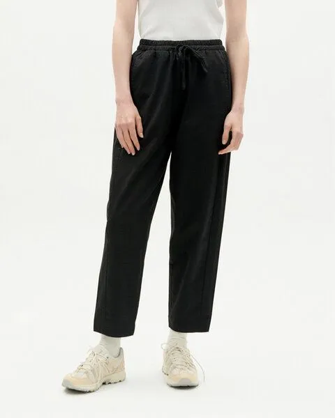 thinking mu thinking mu Hose - Esther Pants - aus Bio-Baumwolle, Schwarz (black), – Produktbild 1 von 4