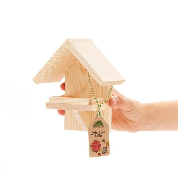 Die Stadtgärtner Die Stadtgärtner Halterung für Futterknödel I Schickes Meisenknödel-Häuschen aus Holz – Produktbild 3 von 3