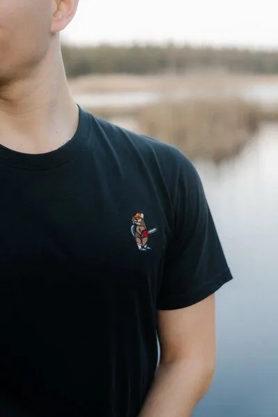 LAKOR LAKOR T-Shirt aus Bio-Baumwolle - Mini Lazy Lumber, Moonless night (schwarz), – Produktbild 3 von 3