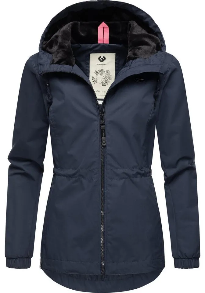 ragwear ragwear Outdoorjacke Danka Wasserdichte Übergangsjacke mit großer Kapuze, Blau, – Produktbild 2 von 5