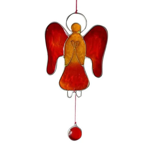 Mitienda Shop Mitienda Shop Fensterdeko Engel, Fensterschmuck rot/orange – Produktbild 1 von 2