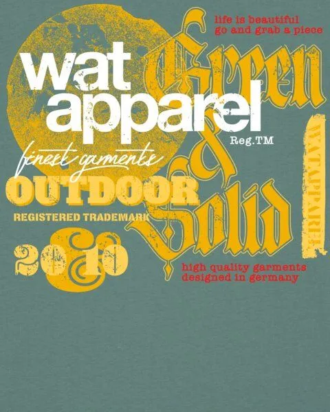 watapparel watapparel T-Shirt Unisex LIMITED EDITION LOGO PRINT 02, Green bay, – Produktbild 3 von 4