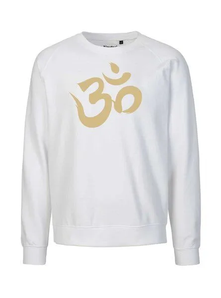 Peaces.bio - handbedruckte Biomode Peaces.bio - handbedruckte Biomode Bio Damen Sweatshirt Loose Fit Om, Graphitgrau, – Produktbild 2 von 3