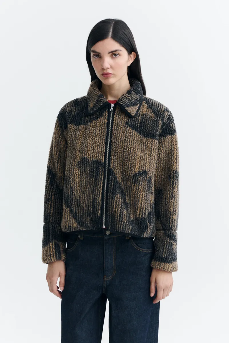 thinking mu Thinking MU Damen vegan Sherpa Jacke Kendra Brown Lotus, Braun, – Produktbild 2 von 2