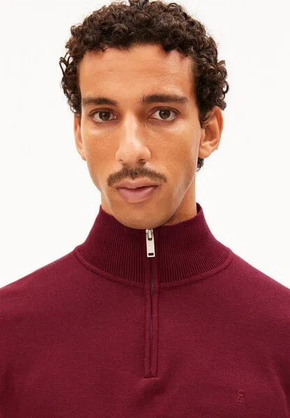 ARMEDANGELS ARMEDANGELS FAABES Herren Pullover aus Bio-Baumwolle, Velvet red, – Produktbild 4 von 5