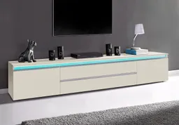 Home affaire Lowboard Magic,Lowboard,TV-Kommode,TV-Möbel,TV-Bank, Alugriff, 2 Türen, 2 Schubkästen, B/T/H 240×40×40 cm, kaschmir matt – Produktbild 1 von 1