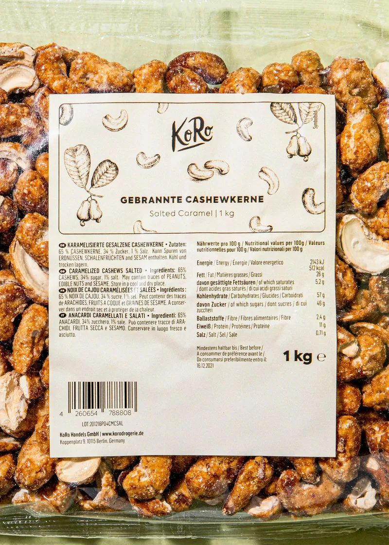 KoRo Gebrannte Cashewkerne Salted Caramel 12 x 1 kg – Produktbild 4 von 5