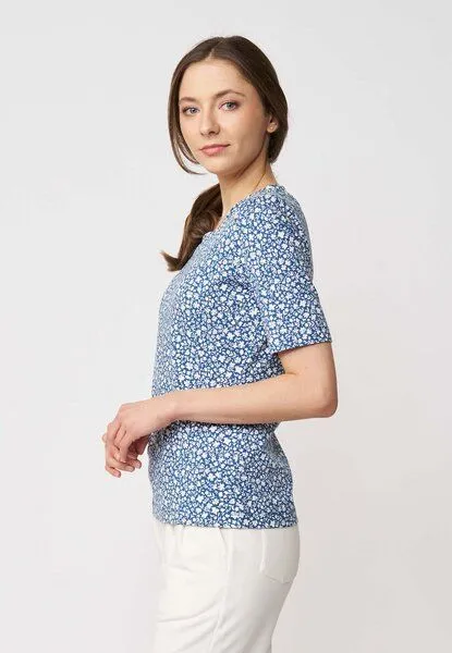 LANA Organic LANA Organic Basic Shirt aus Bio Baumwolle für Damen, Modell Vinnie, Cinthia true navy, – Produktbild 3 von 4
