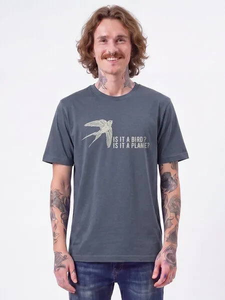 watapparel watapparel T-Shirt Unisex Is it a bird, Blue grey, – Produktbild 2 von 2