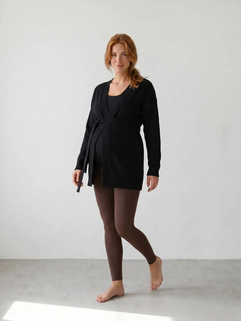 Vertbaudet Cardigan für Schwangerschaft und Stillzeit, Schwarz, – Produktbild 2 von 3