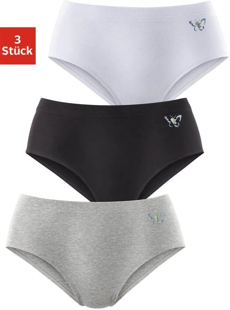 petite fleur by Lascana Formslip grau-meliert, weiß, schwarz, Grau-meliert, weiß, schwarz, – Produktbild 1 von 3