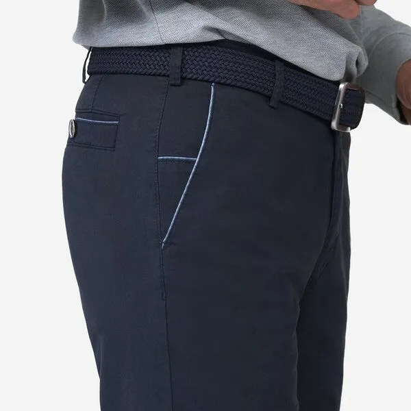 Meyer MEYER Chino in Two-Tone, Blau (marine), – Produktbild 3 von 3