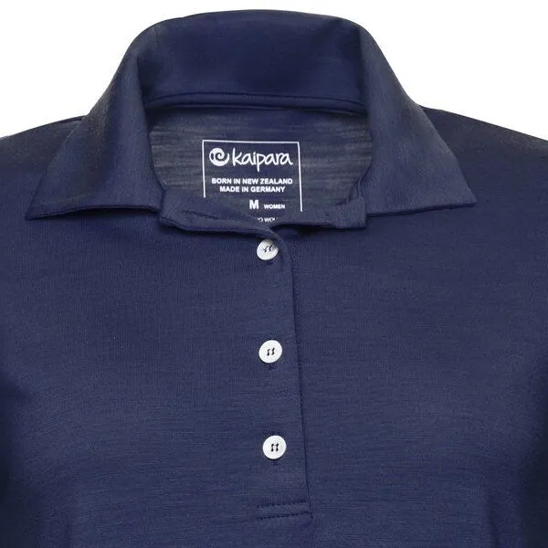 Kaipara - Merino Sportswear Kaipara - Merino Sportswear URBAN Merino Poloshirt Damen Kurzarm Regular 200, Navy, – Produktbild 2 von 2