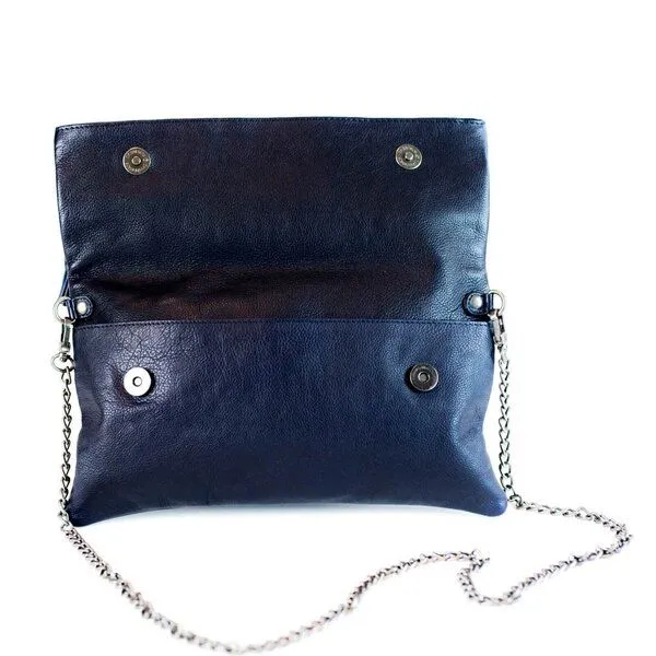 manbefair manbefair Falt-Clutch Ally Eco-Leder, Blau, – Produktbild 3 von 4