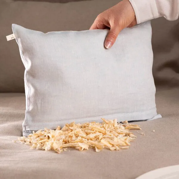 nahtur-design nahtur-design Zirbenkissen aus Bioleinen | groß | 25 x 35 cm, Hellblau, – Produktbild 1 von 4