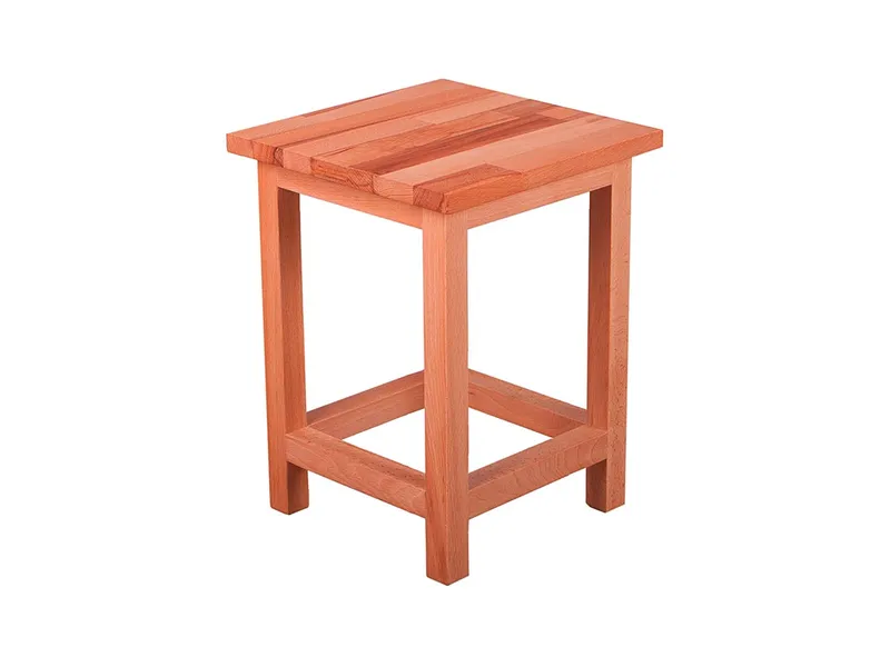 Hocker "MARCO 1" B 30 x T 30 x H 40 cm, Plattenstärke 2 cm, Kernbuche geölt, – Produktbild 1 von 1